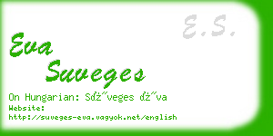 eva suveges business card